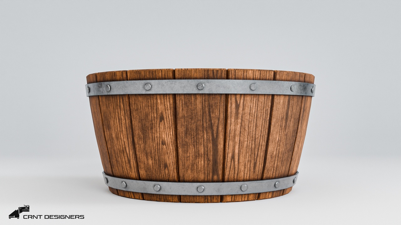 Media 1 for listing Medieval Half Barrel - Barrel Container - UE4 And UE5 Optimized - Lowpoly 3D mod