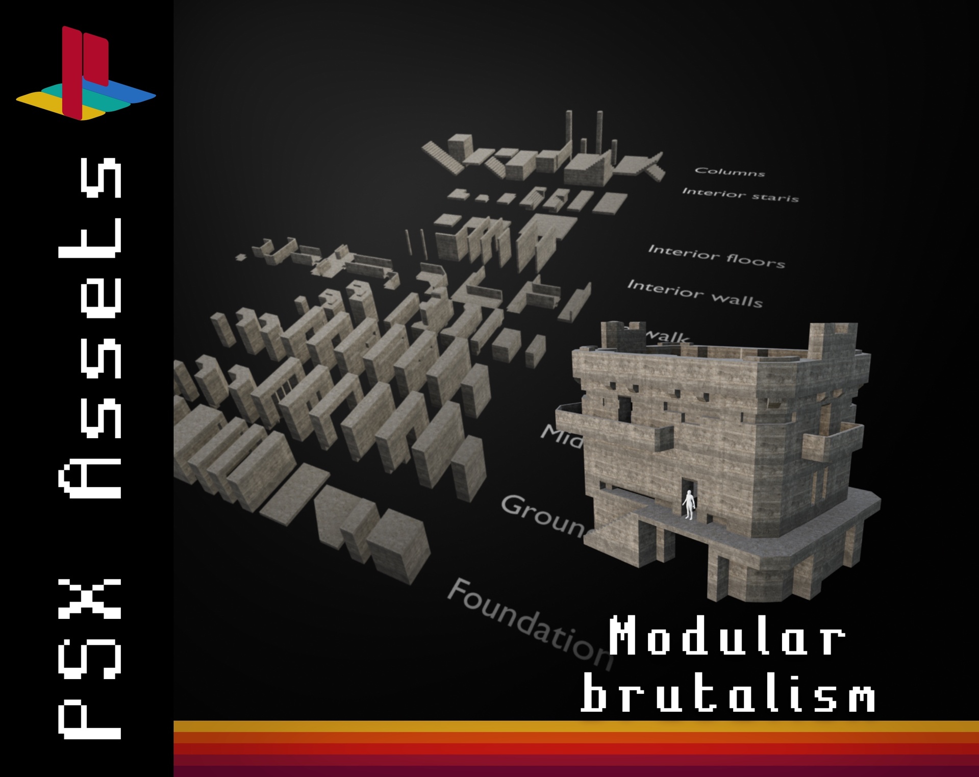 Media 1 for listing PSX Assets - Modular Brutalism