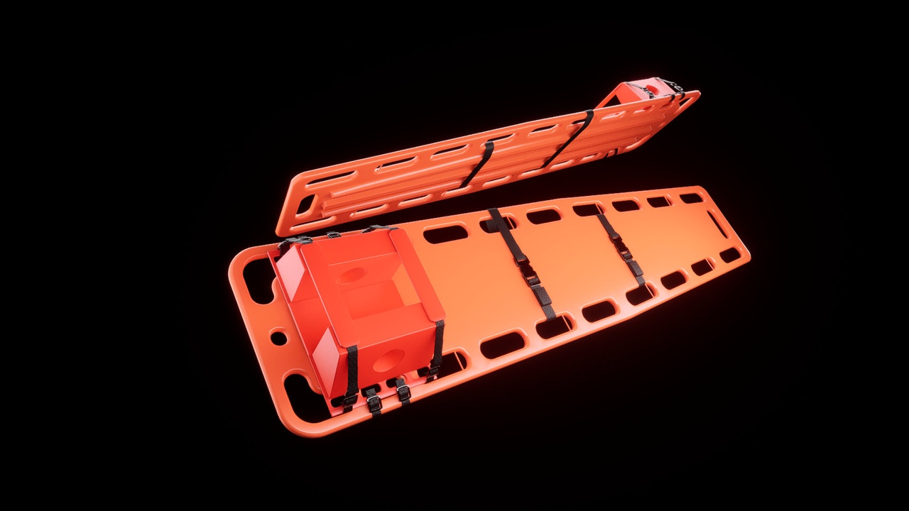 Media 1 for listing portable spine board stretcher with head stabalizer 3d model 3D model