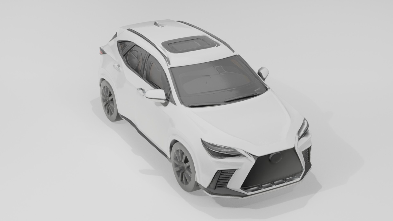 Media 1 for listing Modern Car 3D Model – Low Poly, PBR Textured