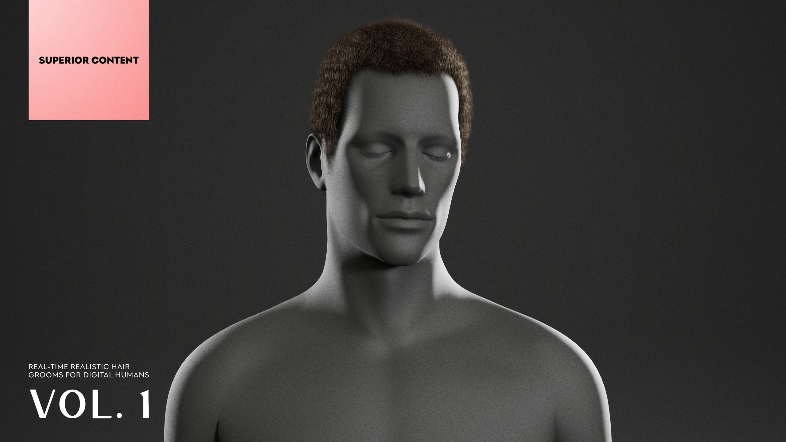 Real-time Realistic Male Hairstyle 03 Groom for Digital Humans ilanı için 1. medya