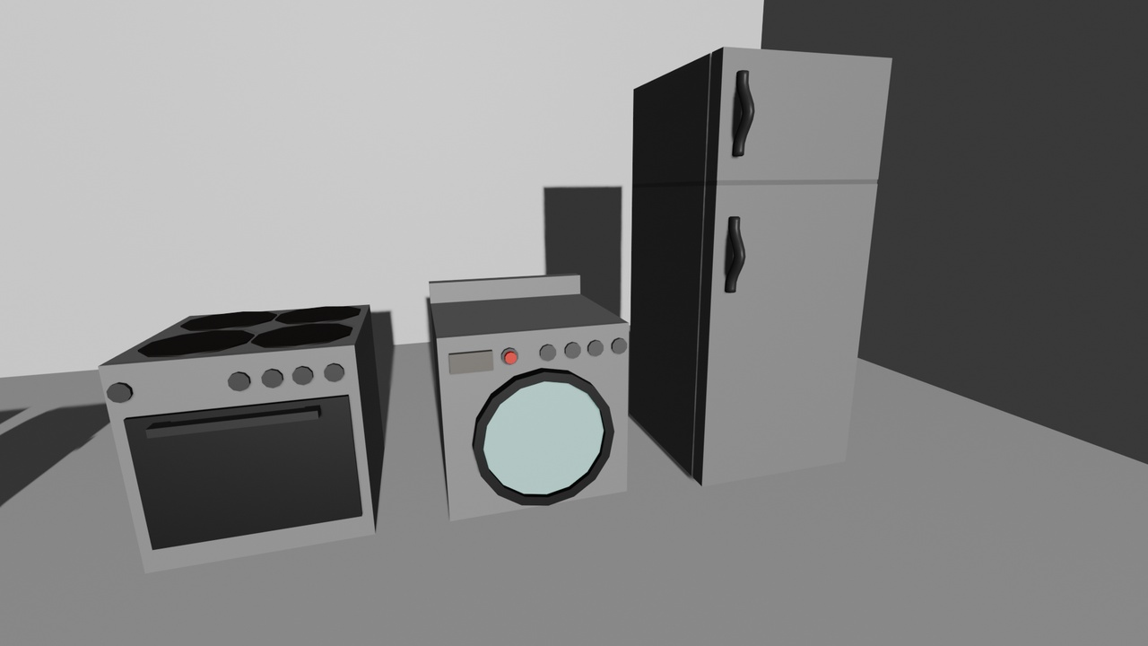 Media 1 for listing Low-Poly Kitchen Appliances Pack
