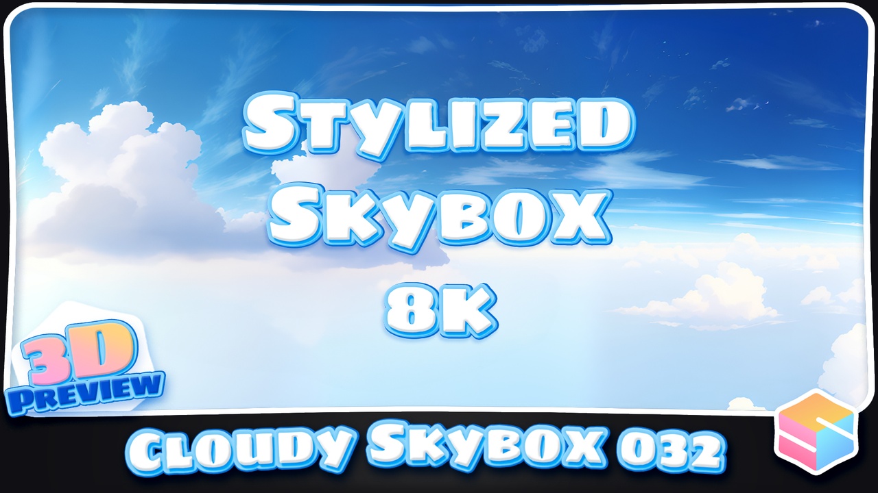 Media 1 for listing 8k Stylized Cloudy Skybox 032
