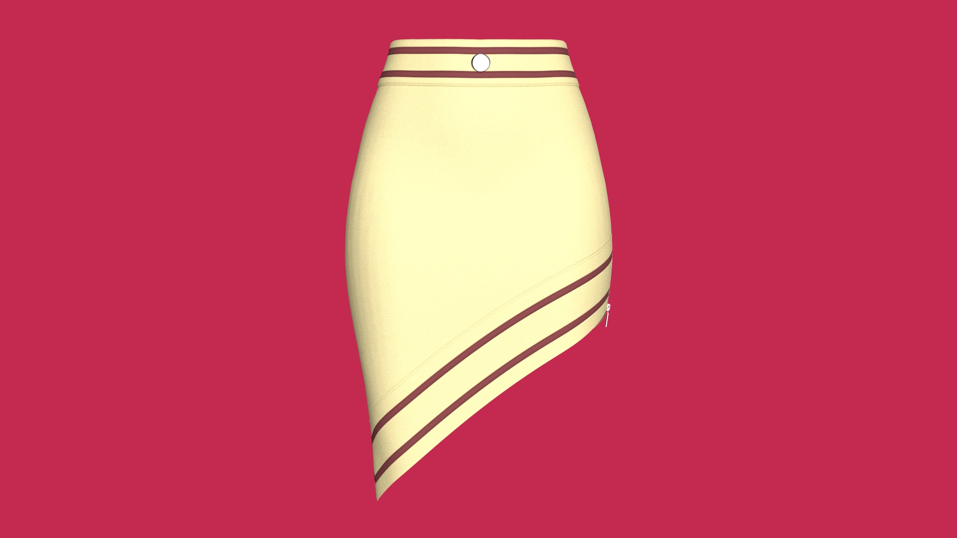 Media 1 for listing Girls Side Zipped Skirt With Striped | High Poly