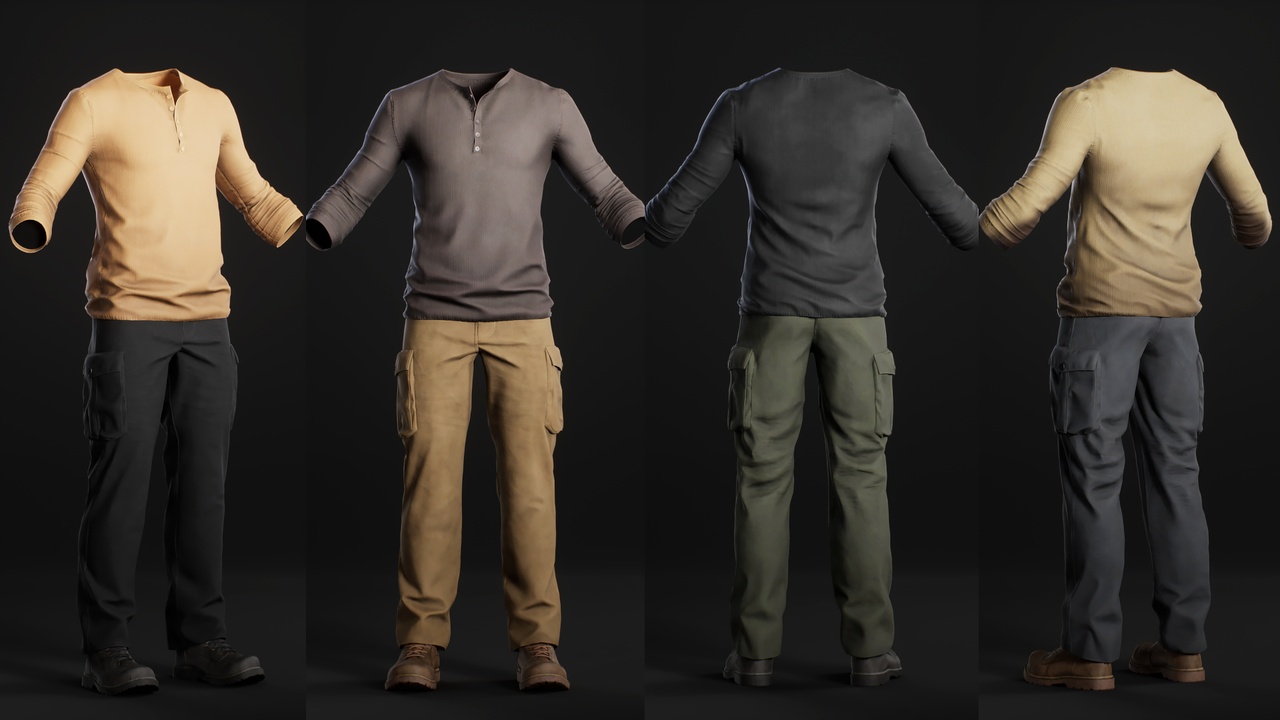 Media 1 for listing PantsCargo Jersey Outfit - Metahuman
