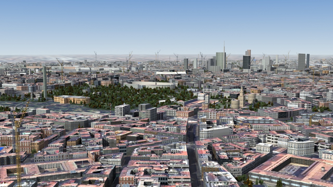 Media 1 for listing Milan Italy Urban Cityscape Game Ready 3D Model