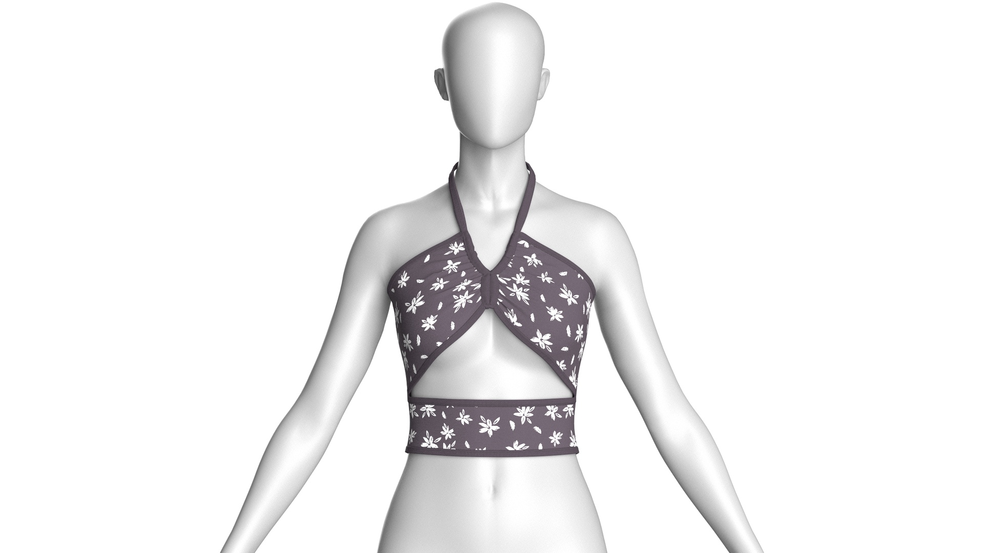 Media 1 for listing Girls Floral Bralette | High Poly