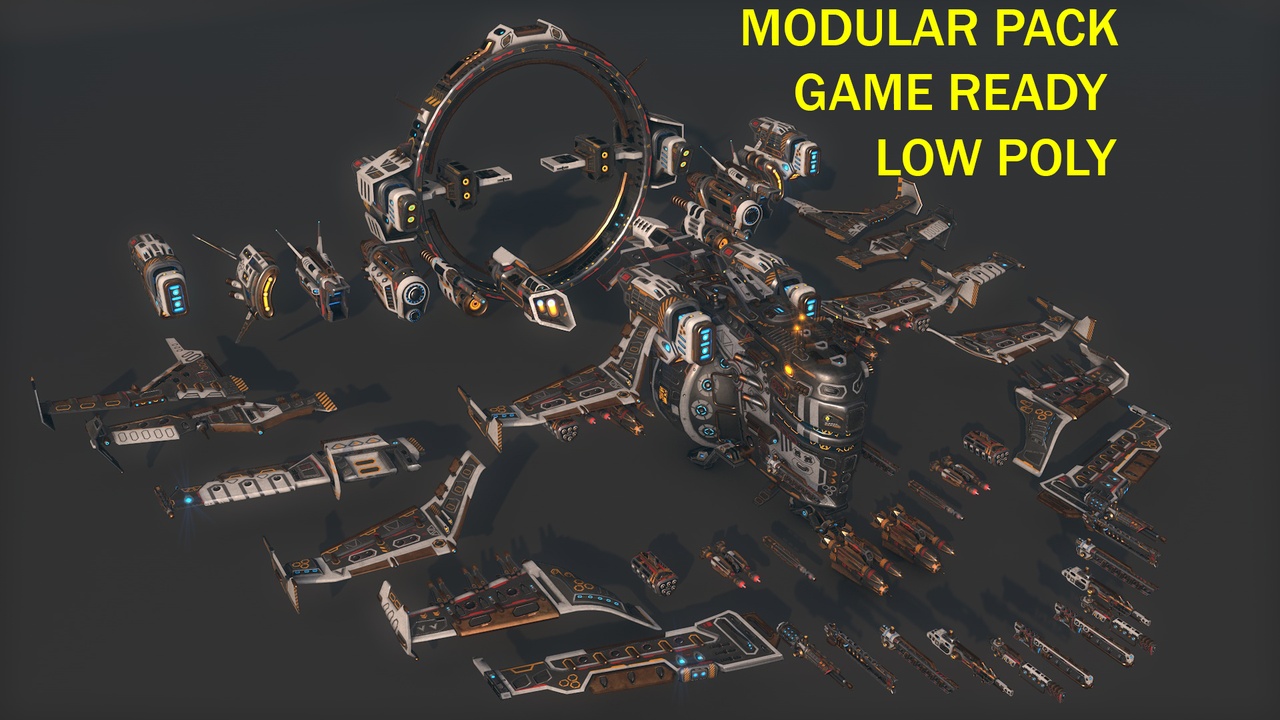Media 1 for listing Space Ship 02 Modular Pack
