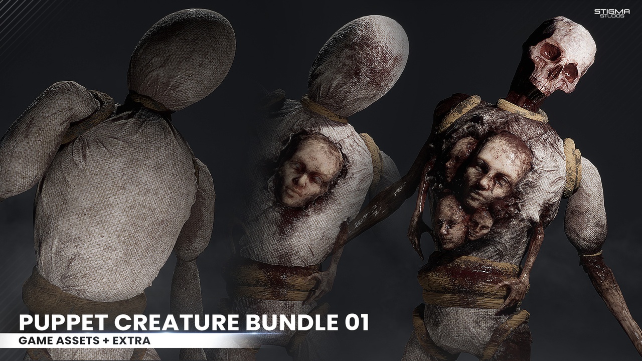 Media 1 for listing Puppet Creature Bundle 01 - Game Assets + Extra | STIGMA STUDIOS