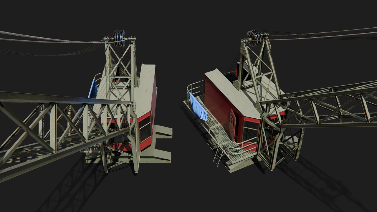 Media 1 for listing Mobile port Crane heavy duty lift hoist 3D model 3D model