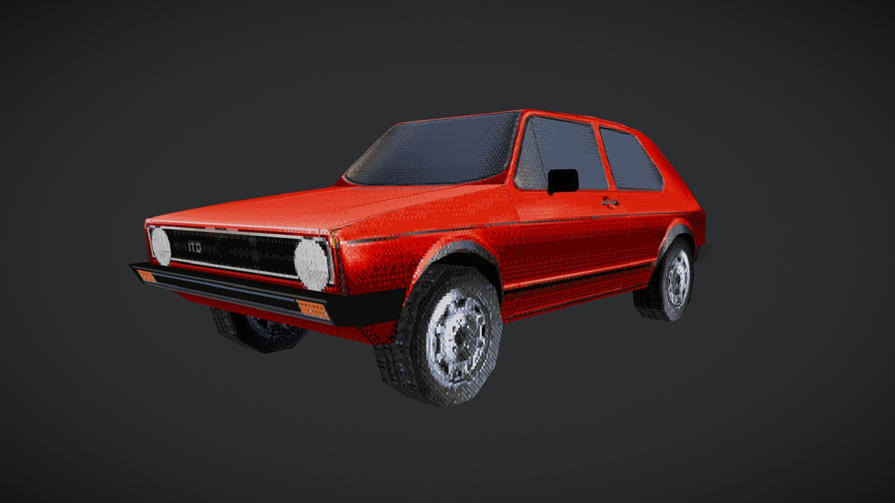PS1 Style Hatchback Car 제품 등록을 위한 미디어 1개