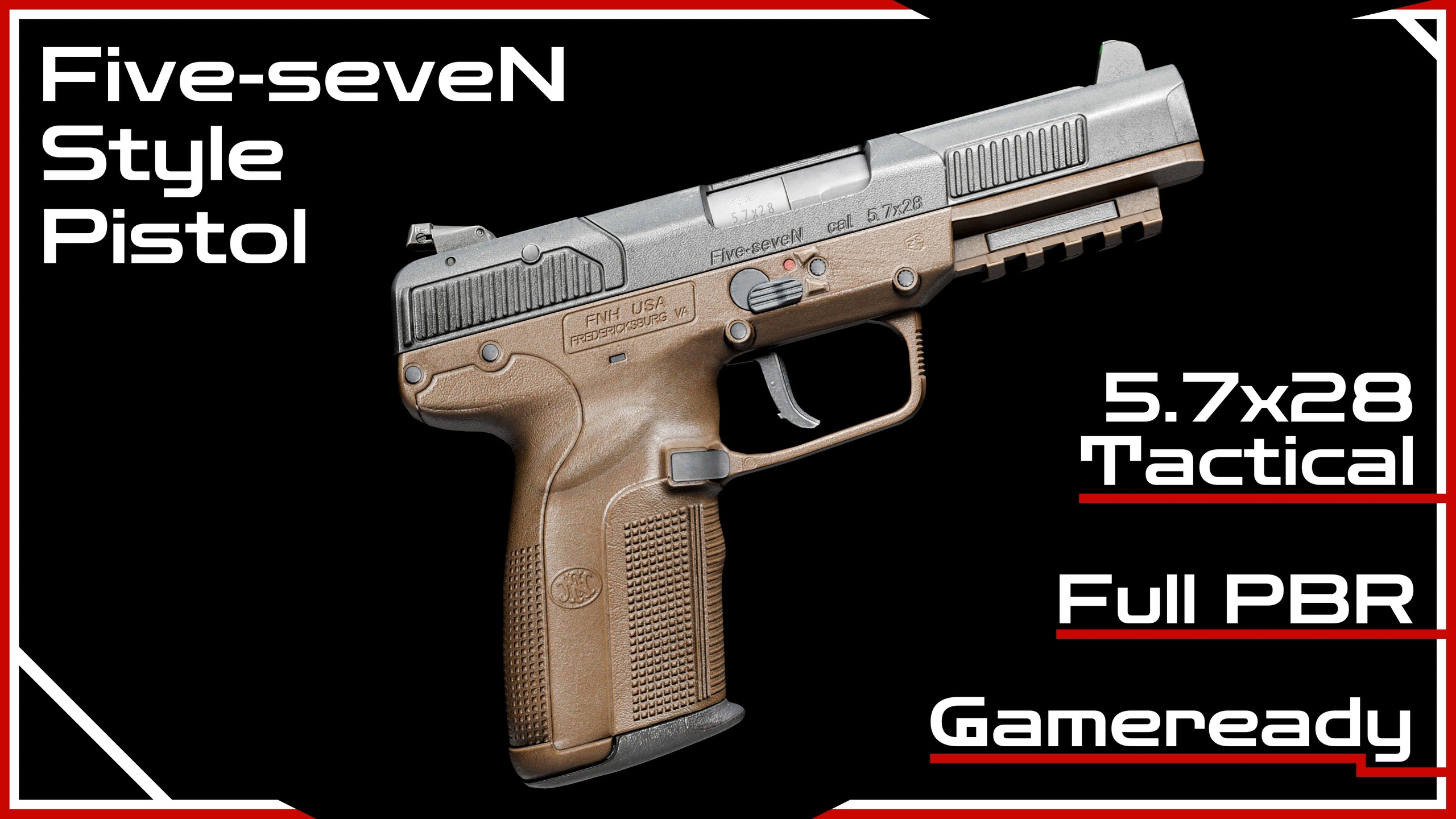 Media 1 for listing Five-seveN Style Pistol | 5.7x28 Tactical Sidearm | Realistic FPS