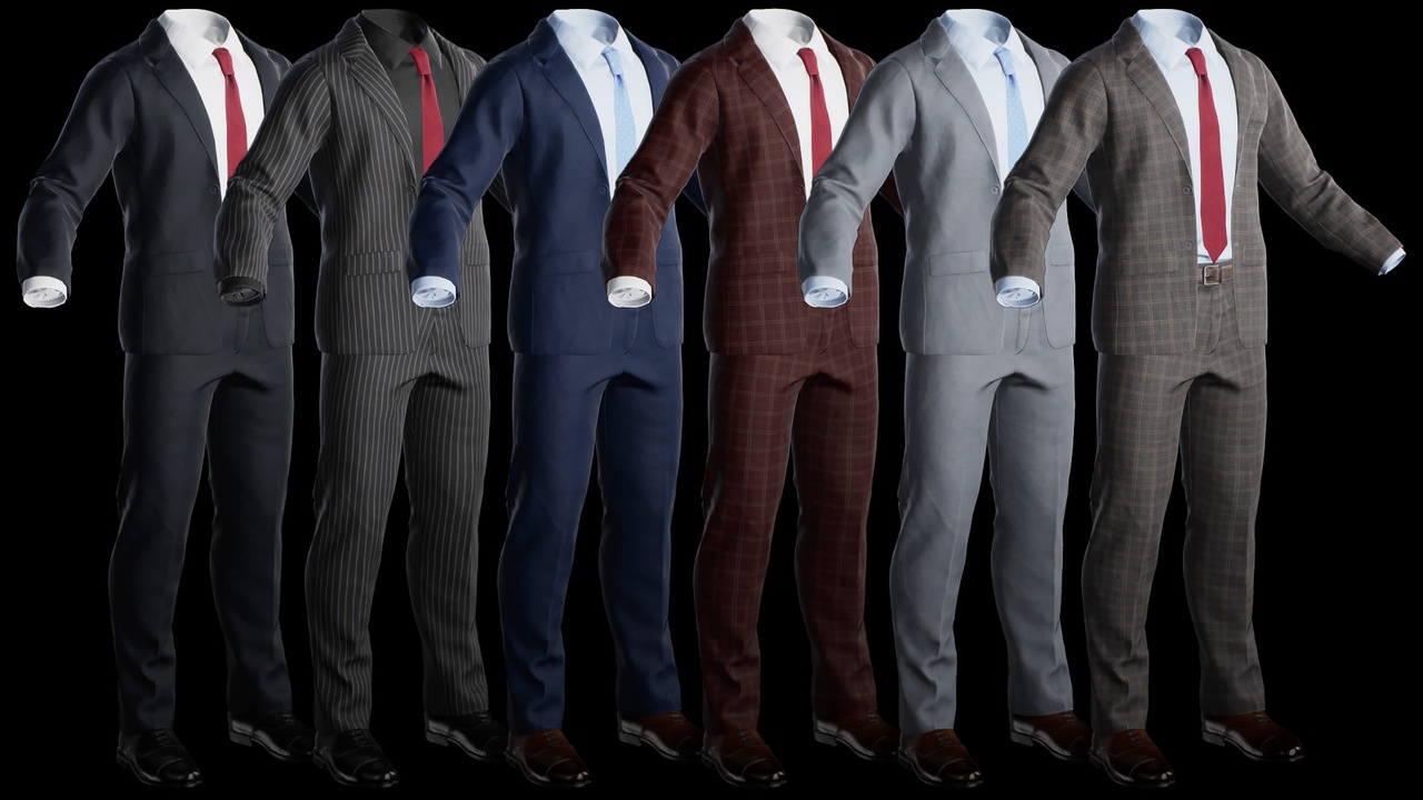 Media 1 for listing Classic Suit Tie - Metahuman