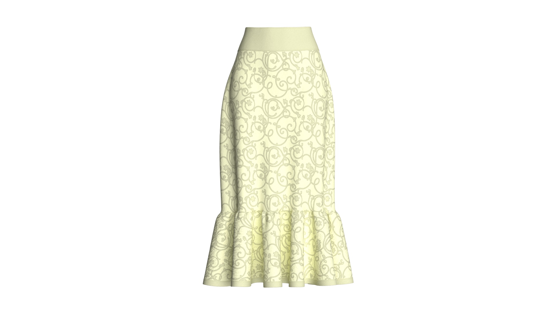 Media 1 for listing Girls Floral Printed Maxi Skirt With Ruffled Hem | High Poly
