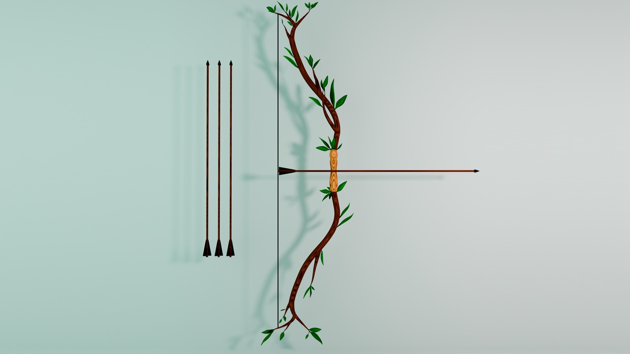 Media 1 for listing Nature's Whisper: A Handcrafted Fantasy Bow Design