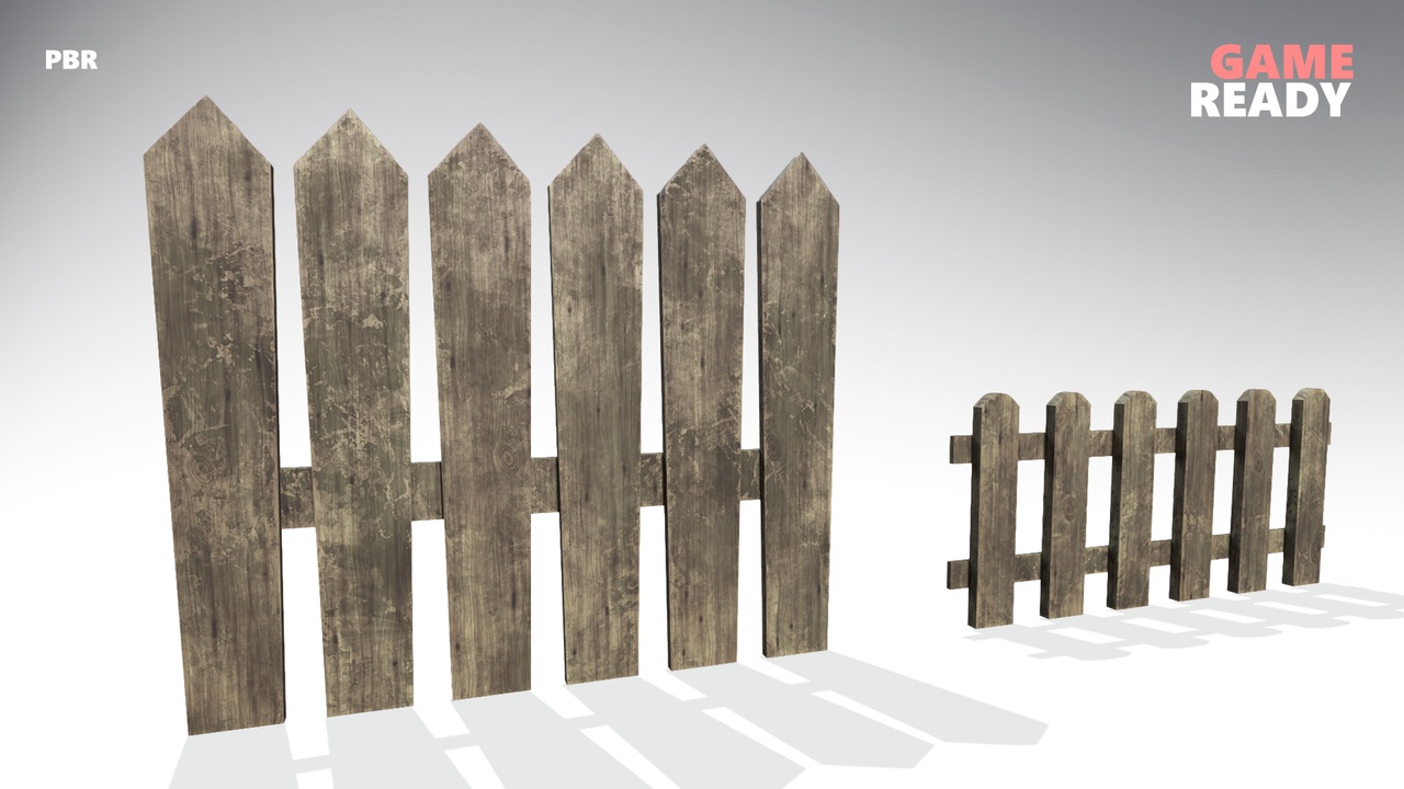 Media 1 for listing Wooden Fences PBR - Modular - Version 3