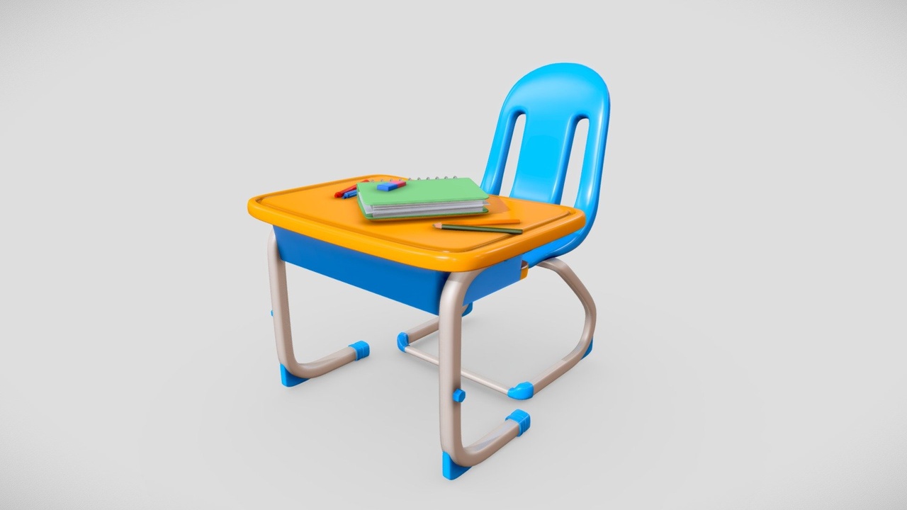 Media 1 for listing Cartoon Kid School Desk