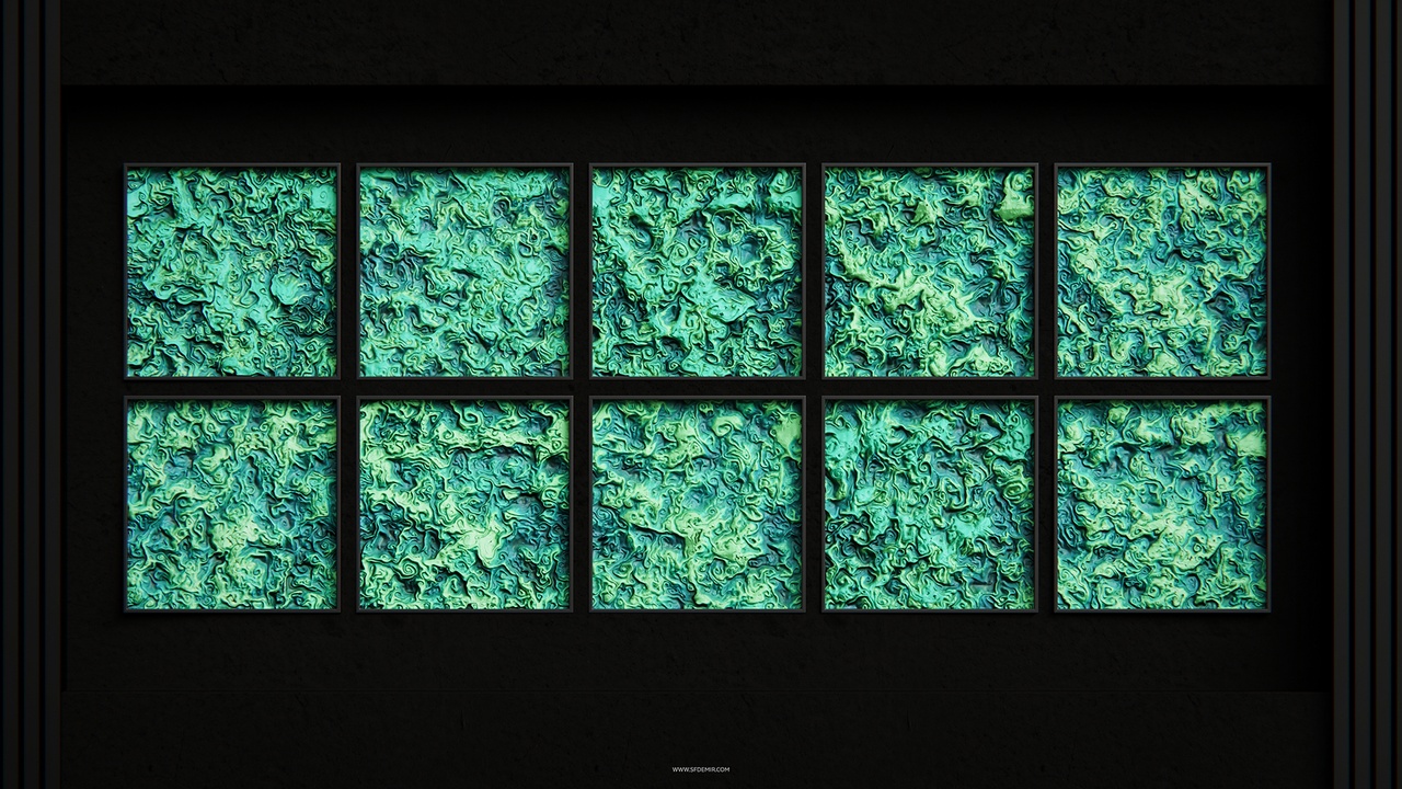 Media 1 for listing Green Organic PBR Material Pack - High-Quality Organic Textures with Emission Ma