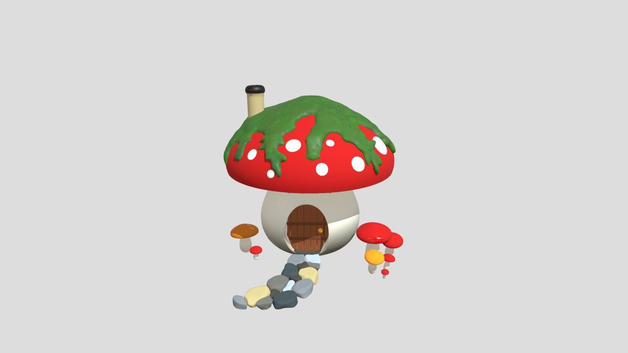 Media 1 for listing Magical mushroom house with stone path