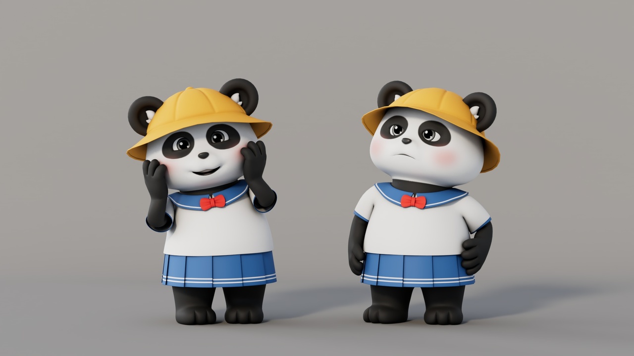 Media 1 for listing Rigged Cartoon Panda