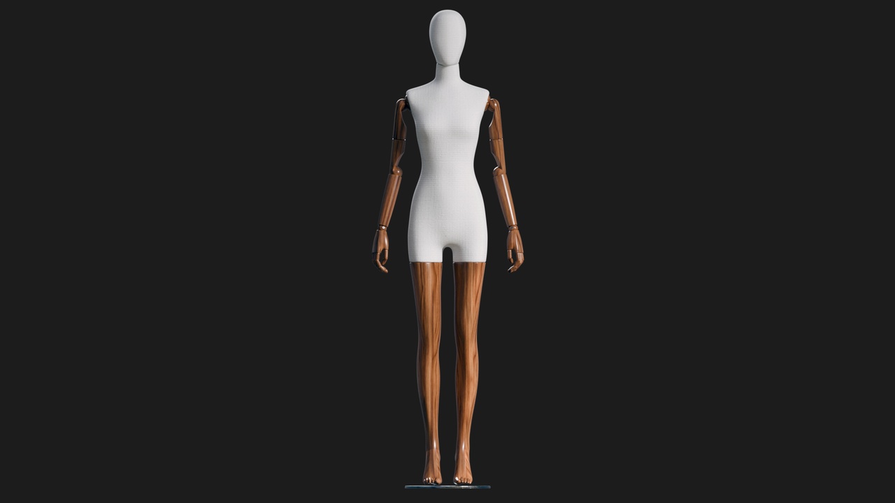 Media 1 for listing Wooden Female Fashion Mannequin