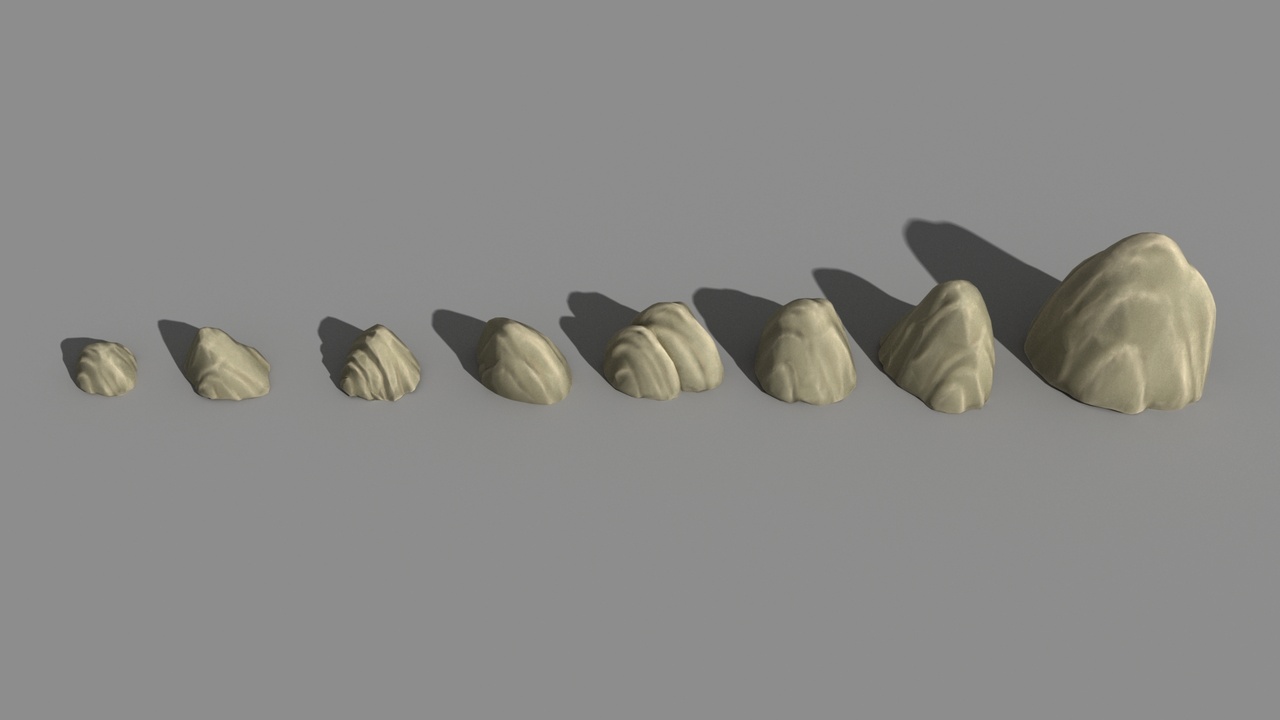 Media 1 for listing 8 Stylized Rocks