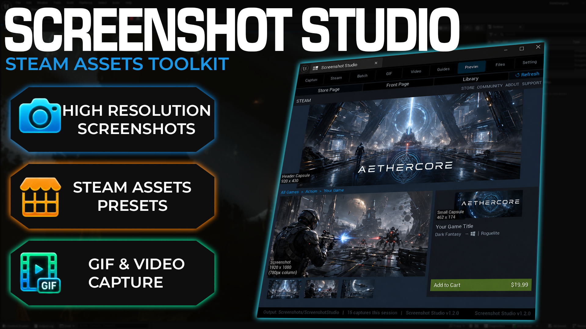 Screenshot Studio — Steam Asset Generator, Video & GIF Recorder | Fab