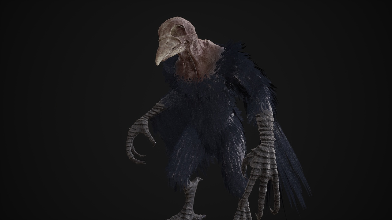 Media 1 for listing Realistic Modular Dead Raven Creature