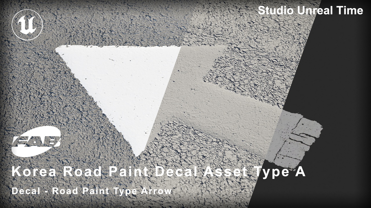 Korea Road Paint Decal Crosswalk Arrow Asset Type A 횡단보도 데칼 제품 등록을 위한 미디어 1개