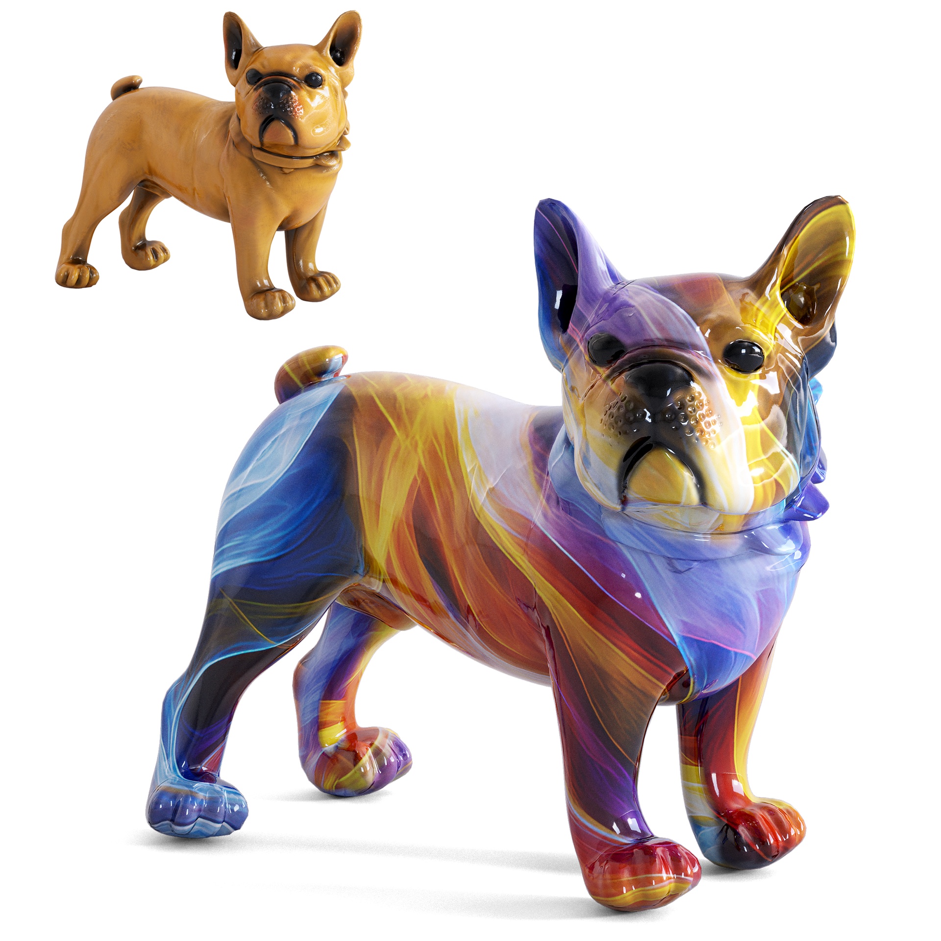 Media 1 for listing Colorful Bulldog Sculpture