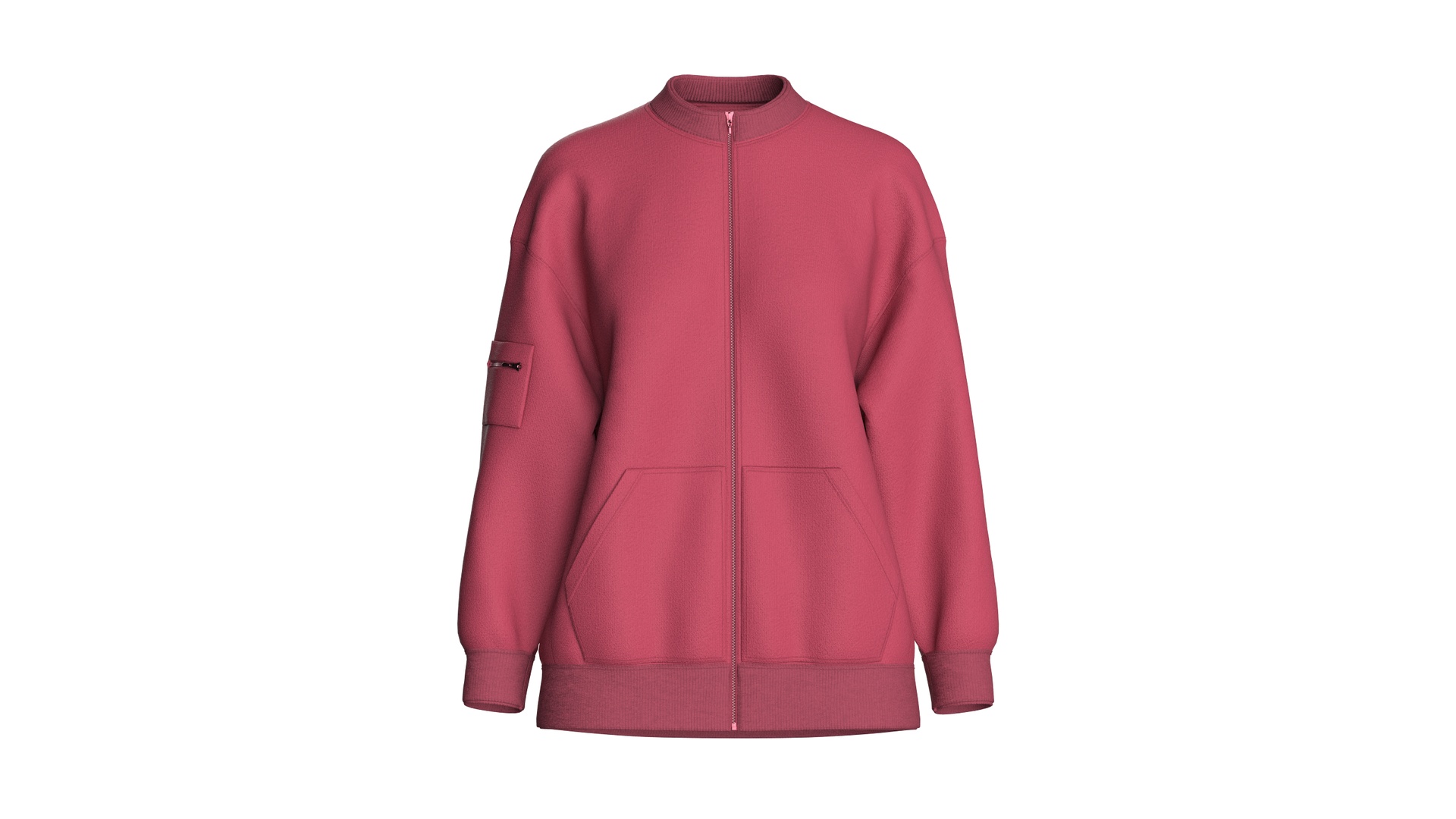 Media 1 for listing Girls Oversized Full - Zip Sweatshirt | High Poly