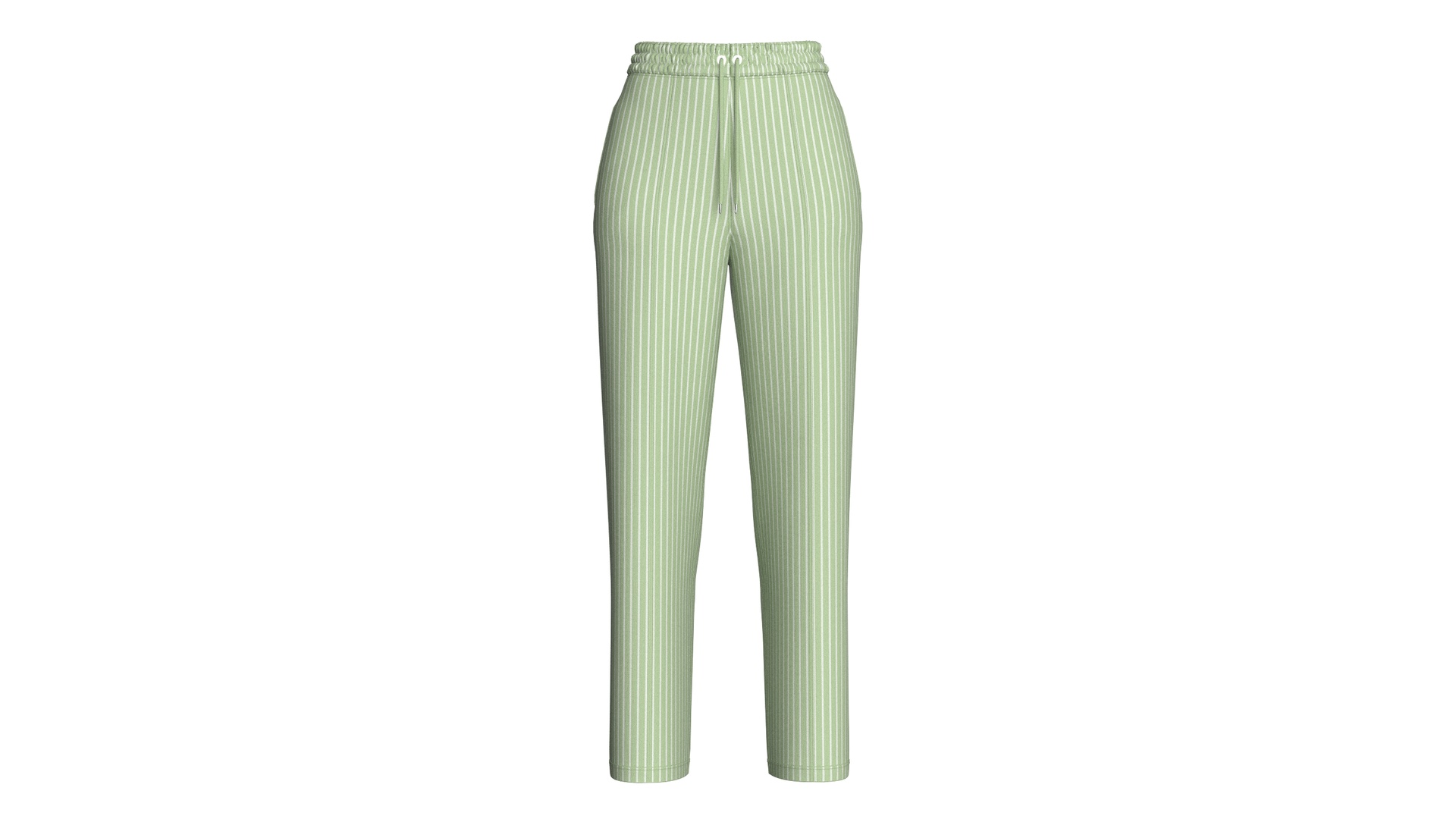 Media 1 for listing Girls Vertical Striped Elastic Waist Pant | High Poly