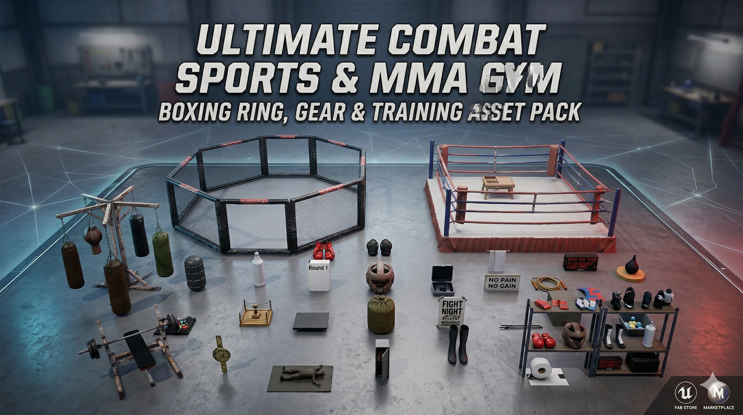 Ultimate Combat Sports & MMA Gym - Boxing Ring, Gear & Training | Fab
