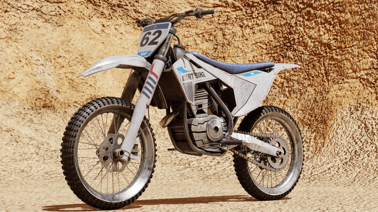 Media 1 for listing Game-Ready Dirt Bike/Motorcycle low-poly
