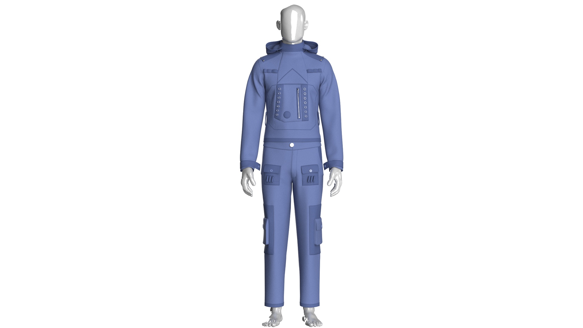 Media 1 for listing Men Pocket Anorak With Cargo Pant - Outfit | High Poly