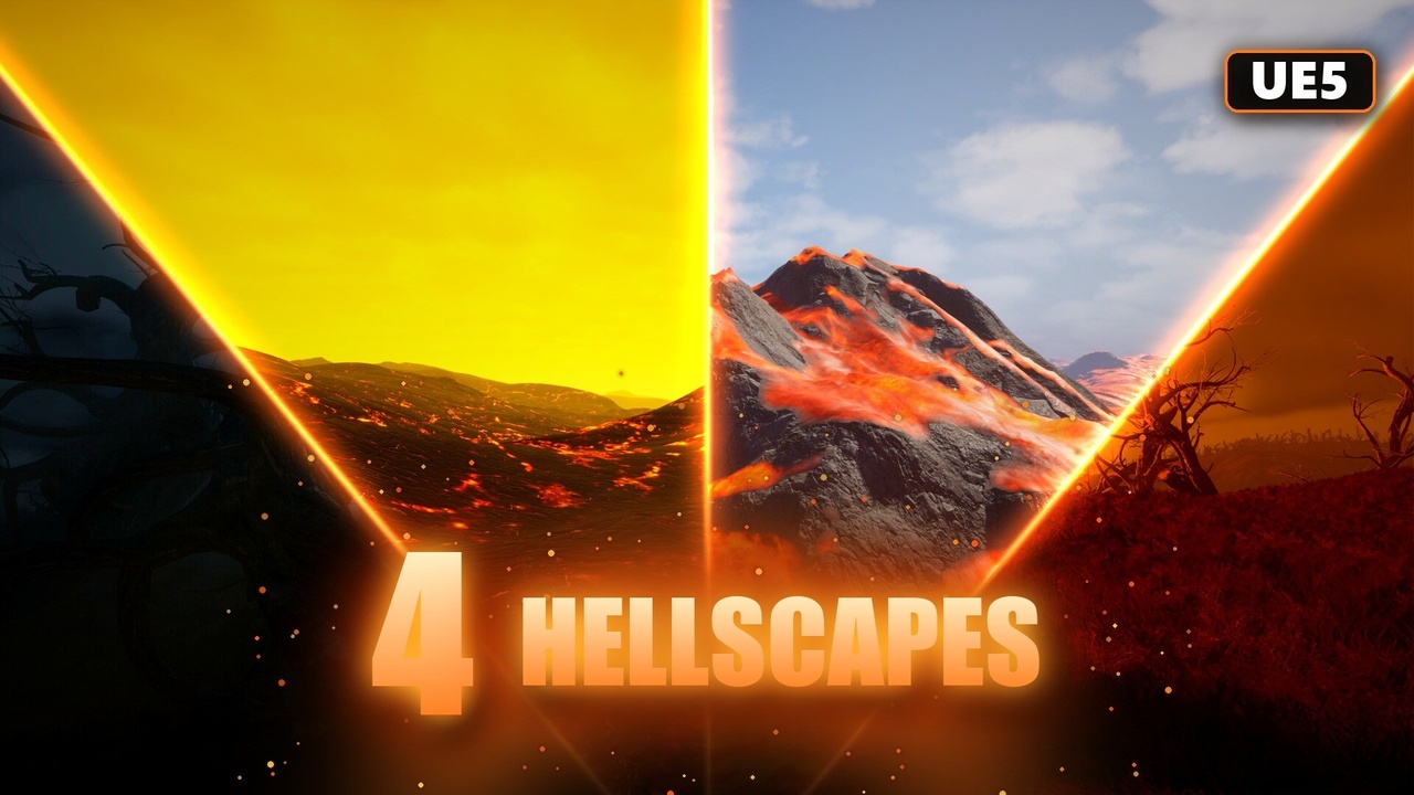 Media 1 for listing Hellscape Procedural Worlds Bundle - Venus, Lava, Apocalypse & Horror for UE5