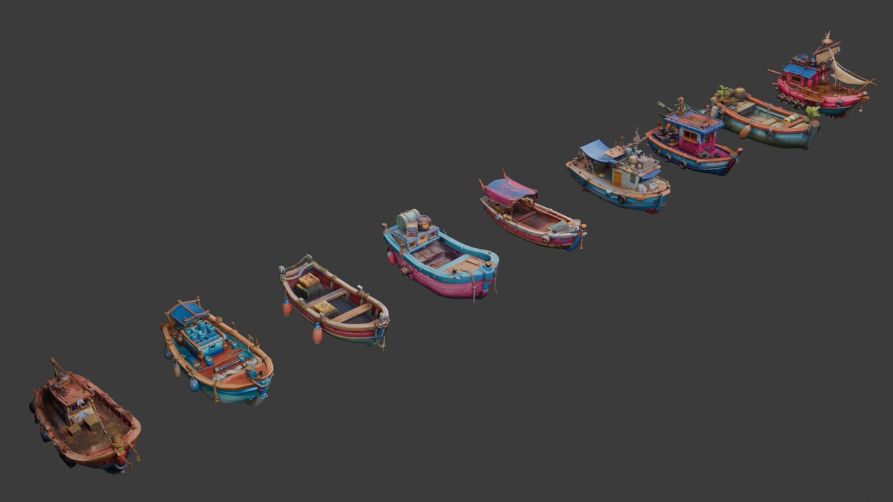Media 1 for listing Stylized Boats 🛶