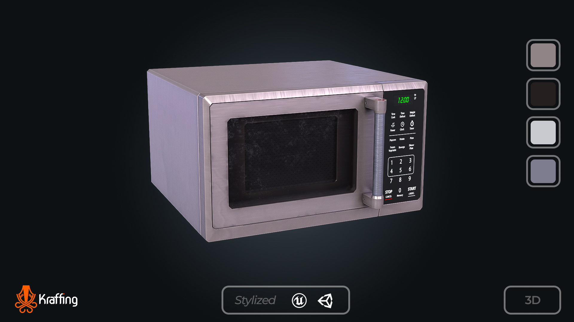 Tech Rost Microwave Microwave V2 – Kitchen Appliance – Game Ready PBR | Fab