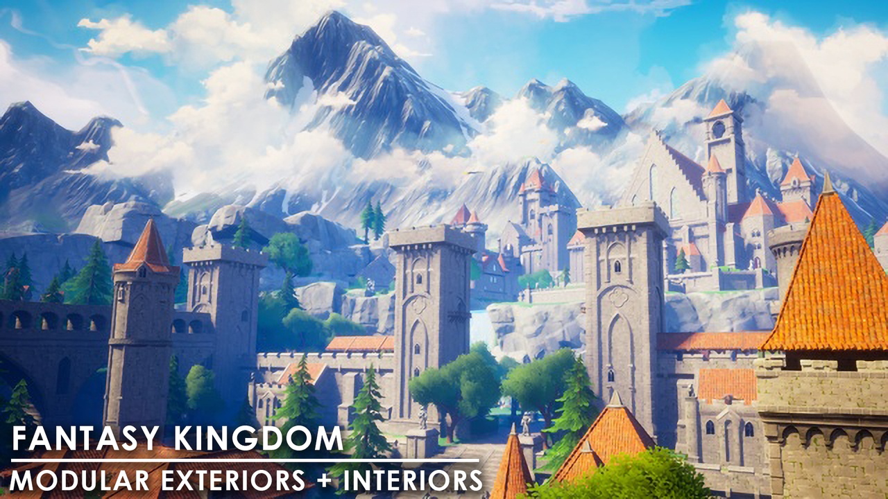 Media 1 for listing Stylized Kingdom Ultimate Bundle ( Castle + Village + Farm )