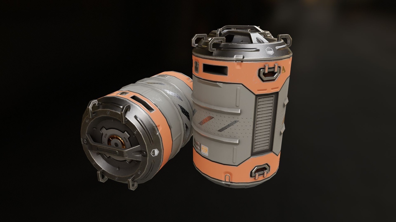 Media 1 for listing Sci-Fi Oil Drum C,Can,OilTank,bucket, Fuel drum,petrol tank