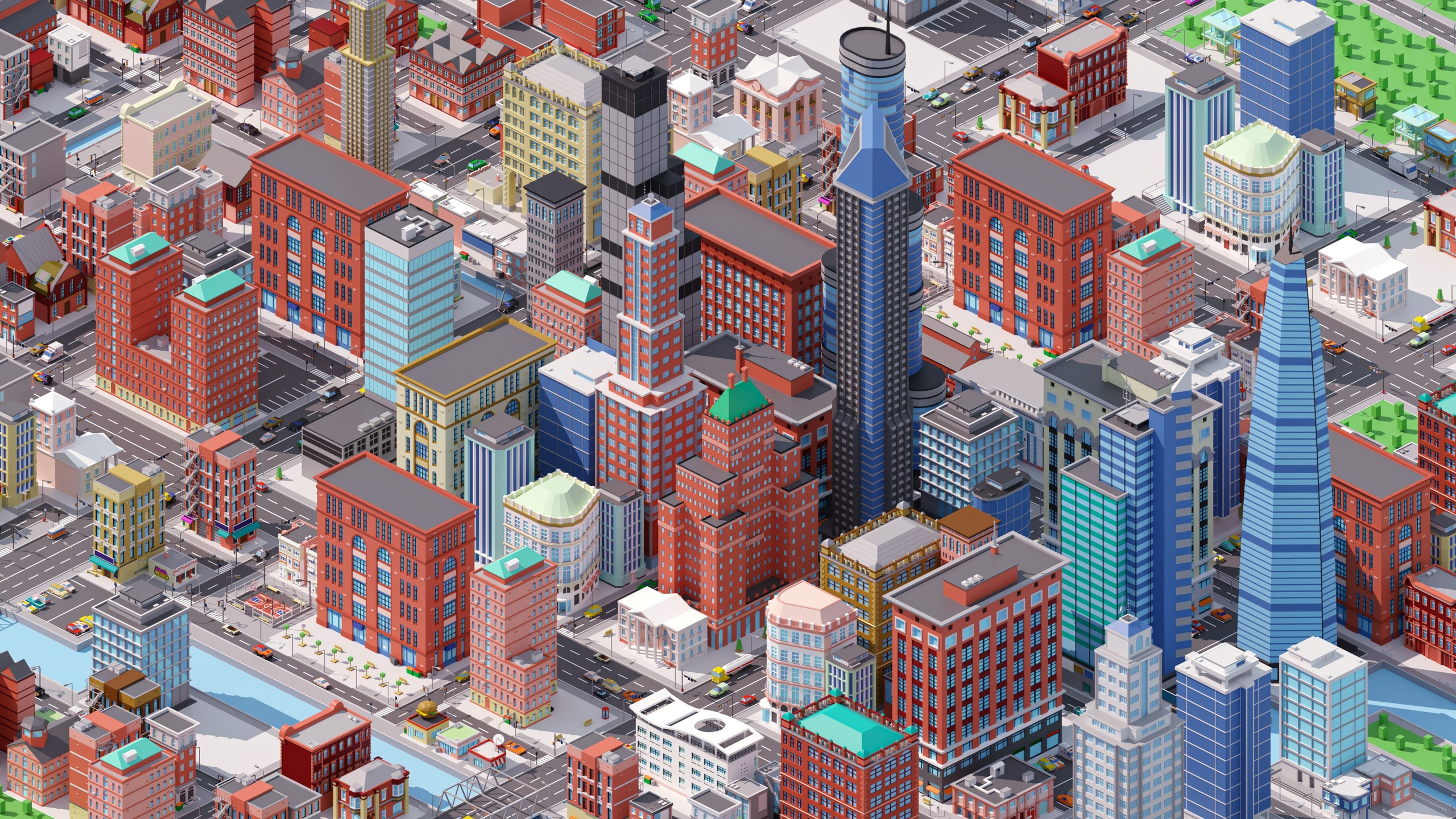出品Brick District City - Low Poly 3D Models Packのメディア1