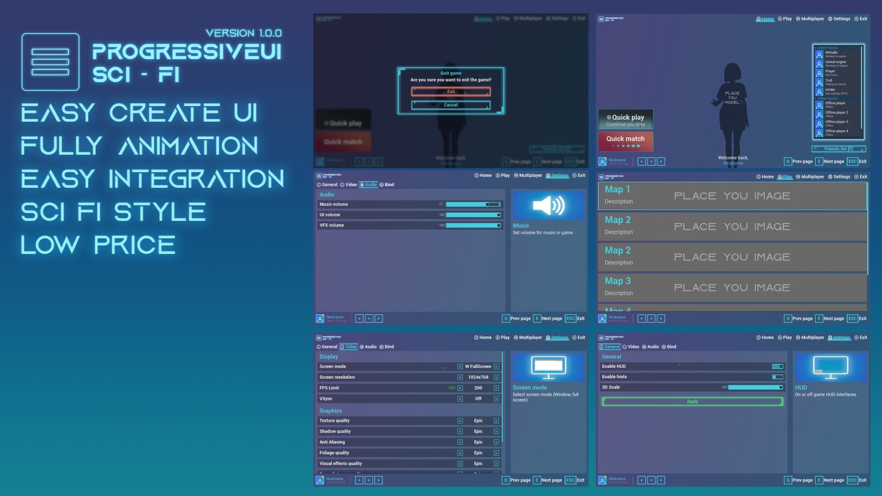 Media 1 for listing ProgressiveUI Sci-Fi