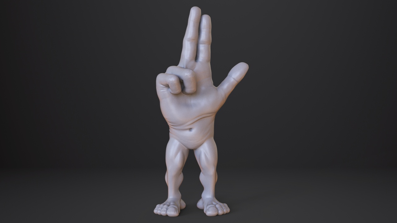 Media 1 for listing Hand Monster Character - Bang Bang Hand Gesture
