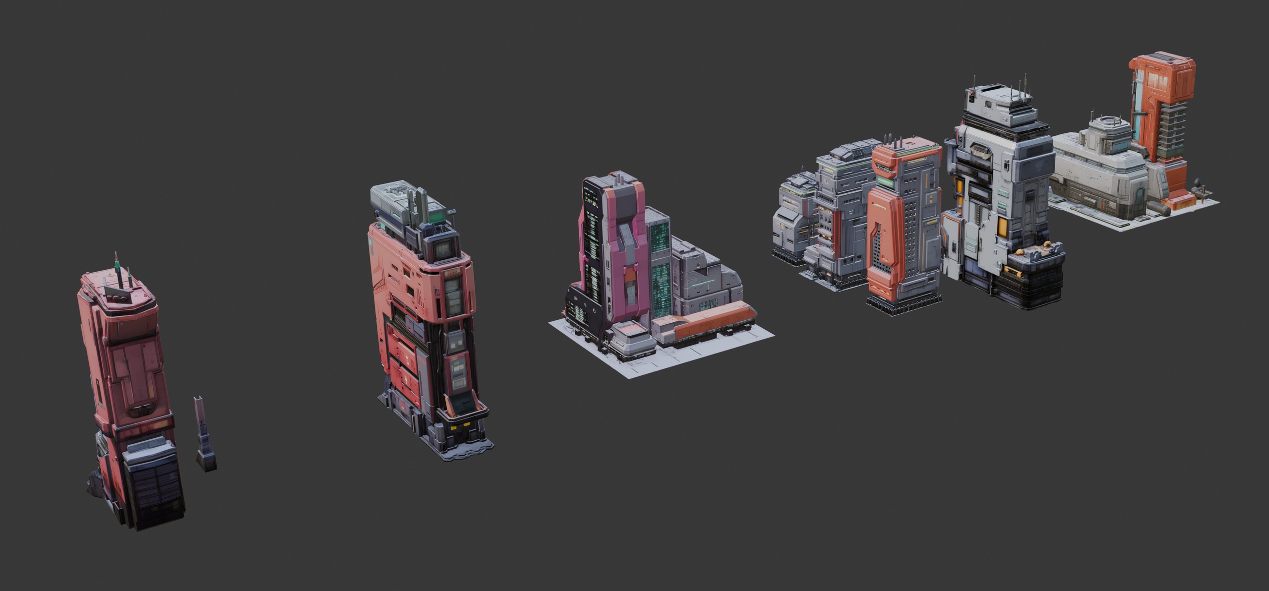 Media 1 for listing scifi architecture set