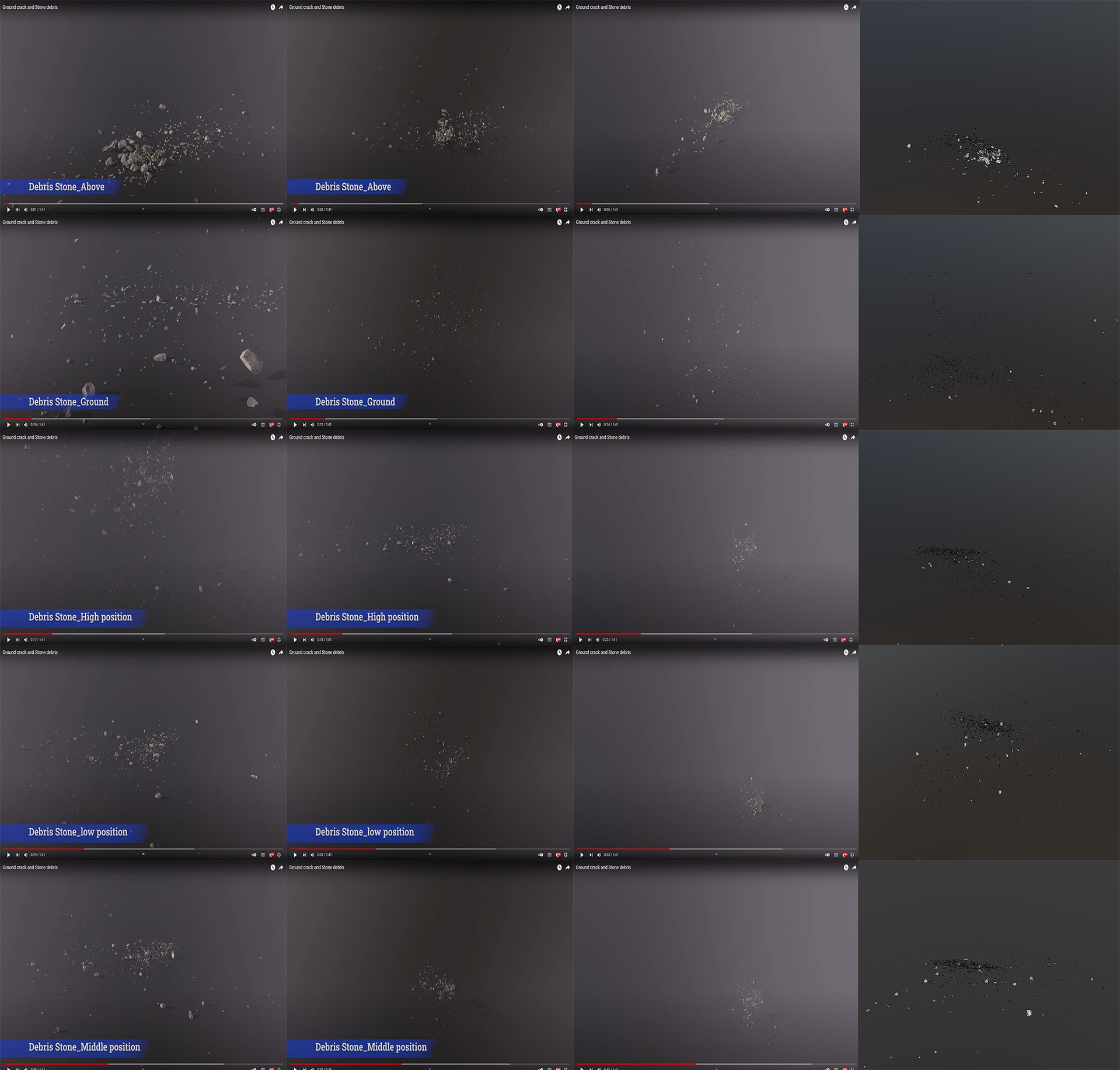 Media 1 for listing Dynamic Debris Stone VFX – 3D Model Collection
