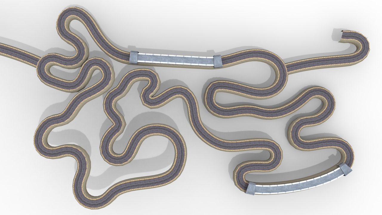 Media 1 for listing Mountain Road Pack – Curvy Track System | Game Ready Environment