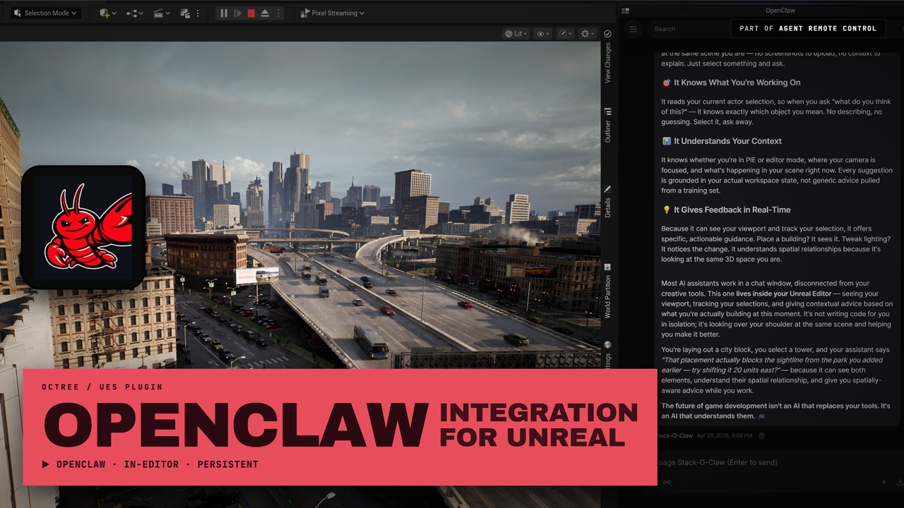 Media 1 for listing OpenClaw Integration for Unreal