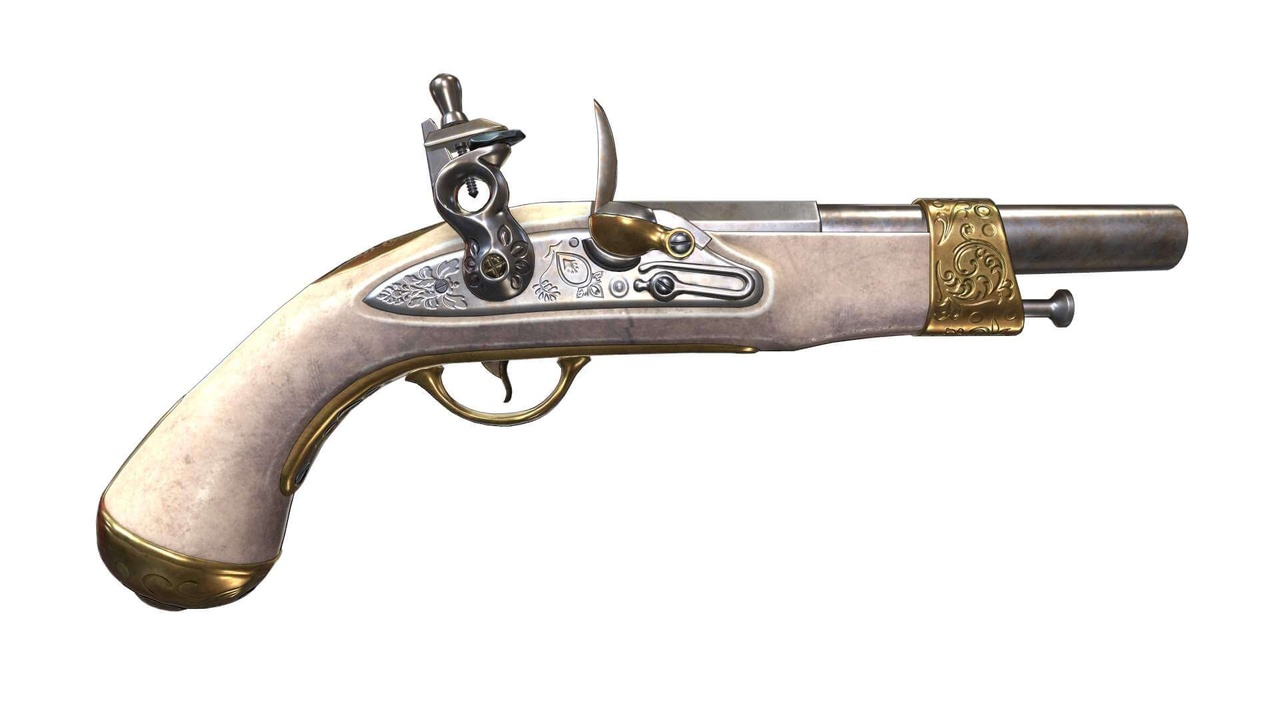 Flintlock Pistol 3D Model 제품 등록을 위한 미디어 1개