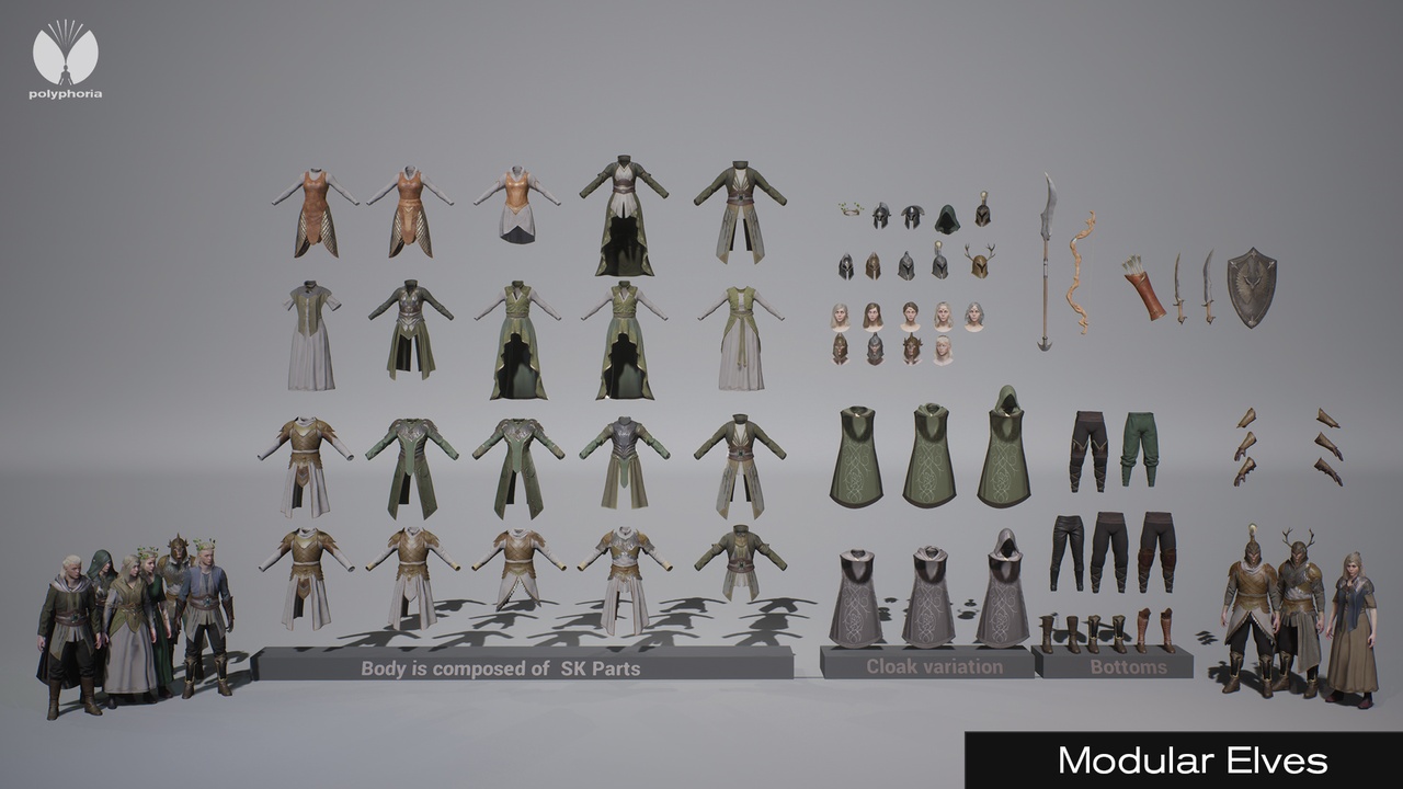 Media 1 for listing Modular Elves - Metahuman
