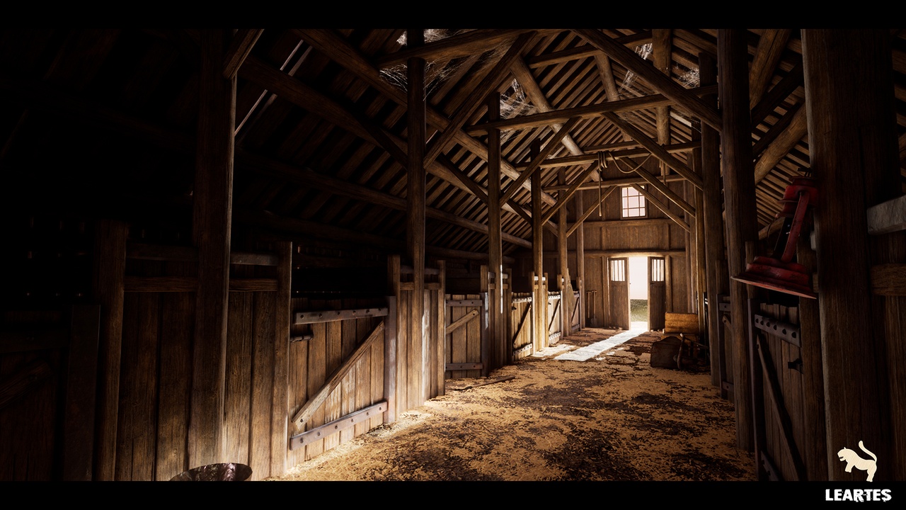 Media 1 for listing Stable Environment ( Stable Medieval Medieval Horse Horse 3D Art Wood Wood )